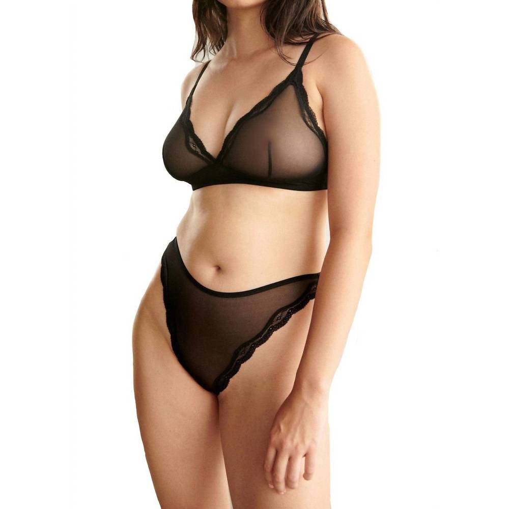 NEW BLUSH LINGERIE lotus bralette bra in black